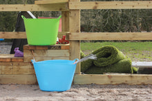 Load image into Gallery viewer, 7371 _ 7366 - Red Gorilla - Gorilla Tub Large - 38 litre - Pistachio _ Sky Blue - Lifestyle.JPG