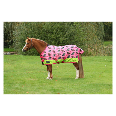 Thelwell 0gram Hot pink and Lime Turnout rug